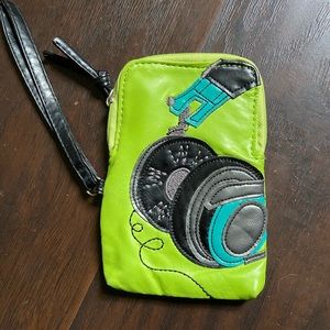 Green Headphone Wallet / Coin purse